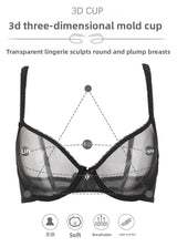 Transparent Bra Fully Sheer Mesh Bra Ultra-thin See-through Soft Underwire Bra Breathable Ultra-thin Beauty Back Sexy Bra
