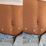 Classic Retro Cute Butterfly Waist Belly Chain for Women Summer Beach Sexy Simple Body Chain Vacation Jewelry Accessories Gift