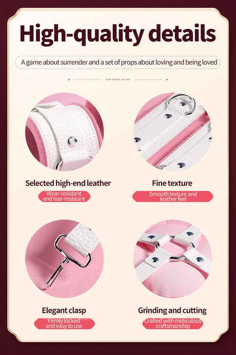 Exotic Bed Set Kits Exotic Toys Adults Games Leather Handcuffs Whip Gag Nipple Clamps Women Products