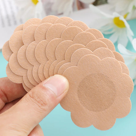 50Pcs Cloth Nipple Cover Teat Hide Women Nipple Pasties Piece Breast Petals Invisible Bra Padding Chest Sticker Patch Covers