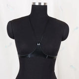 Women's Y2K Strappy Body Harness Belt, Adjustable Black Bra Harness for Daily Outfits & Party