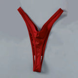 High Slit Deep V Thong for Women Low Waist Seamless Sexy Hot G Strings Breathable Elastic Ladies V Strings Plus Size S-XL