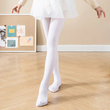 Children Anti-pilling Ballet Dance Stockings Baby Girls High Elasticity Pantyhose Spring Autumn White Pink Black Summer Tights