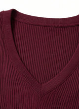Women High Stretch Ribbed Knit Long Sleeve Jumpsuit Deep V Neck Slim Fit Tight Full Length Bodysuit Pants Casual Club Outfit