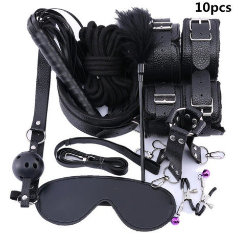 SM Sex Products BDSM Bondage Set Handcuffs Anal plug Tail Whip Gag Vibrat Adult Toys Exotic Accessories Sex Toys for Couples