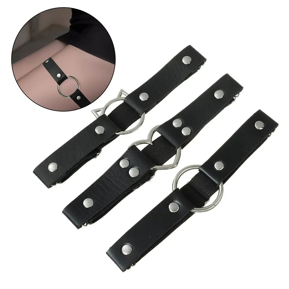 New Womens Sexy Punk Elastic Bondage Harness Garter Belts Cat Leg Chain Cosplay Spike Elastic Thigh Ring Garter Body Jewelry