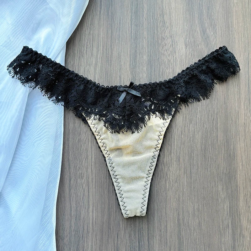 Lady Personalized Custom Thongs Name Crystal Letter T-back Tanga Sexy Women Lace Customized G-String Name Underwear Panties