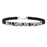 Sexy Bad Words All Holes Open Letters Choker Necklace Women Men Suggestive Adult Chocker Collar Cosplay Custom Jewelry Gift