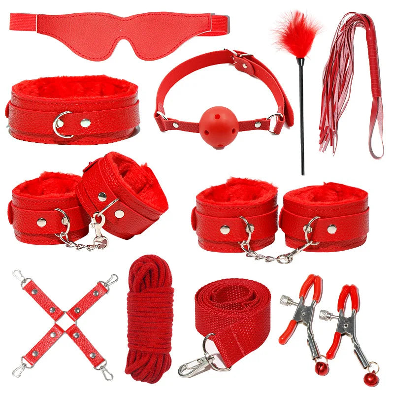 Women BDSM Sexual Couples Kit Adult Sexy Erotic Accessories Handcuffs for Men Gay Session Anal Plug Sex