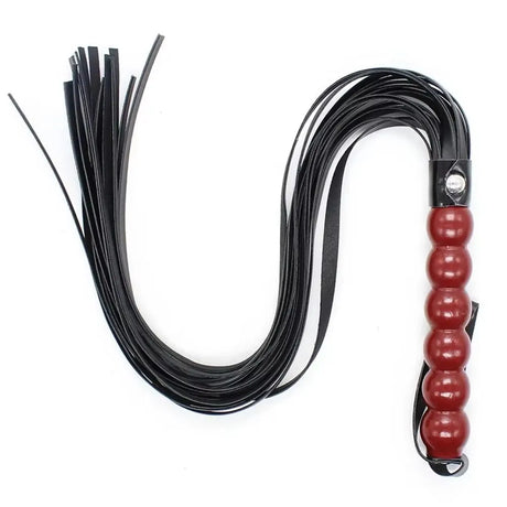 63CM BullWhip PU Leather Customizable 6 Beads Handle Horse Whip for Equestrian Riding Equestrianism Horse Whips