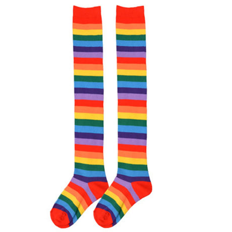 1/6 Pairs Women's Striped Stocking Japanese Over Knee Socks Fashion Women Keep Warm Slim Long Socks Black White Striped Hosiery
