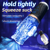Automatic Male Masturbator Vibration Blowjob Sucking Machine Silicone Vagina Masturbation Cup Sex Toys Adult Goods for Men