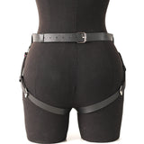 Punk Gothic Adjustable PU Leather Waist and Thigh Harness Strap for Men, Trendy Decor Accessory for Holiday Carnival and Street