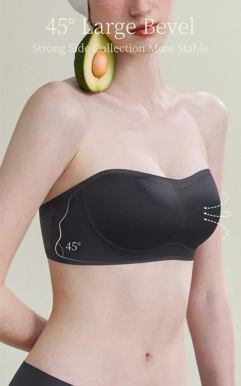 SUJIIN Invisible Strapless Bra for Women Wireless Seamless Push Up Bralette Lady Summer Convertible Multiway Lift Bras Female