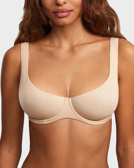 Large Size Underwire Full Support Seamless Unlined Balconette Bra Underwear Solid Color Comfortable Sports Yoga No Trace Bra