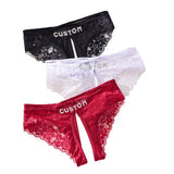 1PC Sexy Women's Thongs Tie-Side Open-Crotch Design Customizable Women's Underwear Comfortable Lace Panties