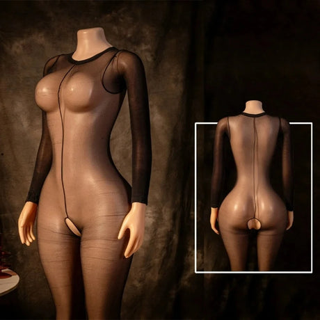 Sexy Tearable Net Bodysuit, Interactive Wearable Clothing, Full Coverage Body Suit, Erotic Lingerie, Transparent Mesh Jumpsuit