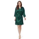 Personalised Sega Floral Wreath Robes Custom Bridal Robe Satin Wedding Bridesmaid Kimono Dressing Gown Bride to be Robe