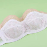Mesh Thin Lace Transparent Bra Close-fitting Shockproof Seamless Invisible Bra Anti-sagging Lingerie Push Up Underwear Wedding