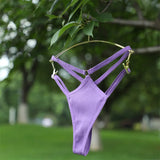 1PCS Women Sexy Cotton Panties Two Belts Hollow Out G-String Thongs Breathable Underwear for Female Solid Color Lingerie S-XL