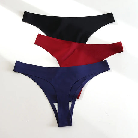 WarmSteps 4PCS/Set Sexy Women Panties Silk Satin Female Thongs Lingerie Soft Cozy Underwear Hot G-Strings Seamless Sports T-Back