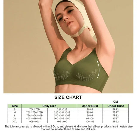 SUJIIN Wireless Seamless Bras for Women Minimizer Invisible Padded Push Up Bras Comfort Soft Support Anti-sagging Bralette Bh