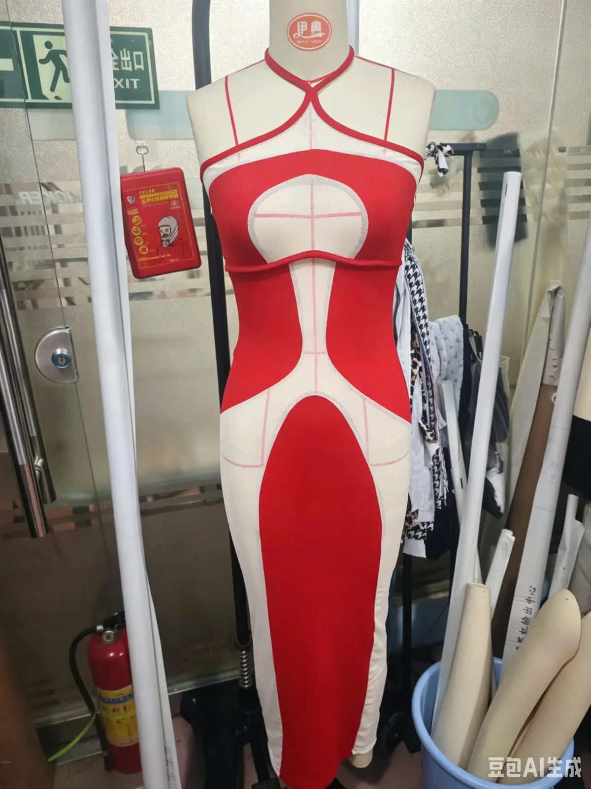 Hanging Neck Suspender Slim Fit Nightclub Sexy Women's Long Dress Elegant Fashionable Perspective Temperament Dinner Dress