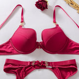 Sexy Strappy Lingerie Set Very Naughty Lingerie Garter Belt Push Up Bra Thong Harness Underwear Women Complete Intimate Outfits