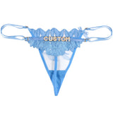 Sexy Customized Name Lace Thong Panties for Women Adjustable Underwear Detachable DIY Letter Personality Valentine's Day Gift