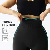 Seamless Knitted Leggings Women High Waist Sports Pants  High Elastic Gym Workout Running Leggings Sexy Hip Liftting Leggings