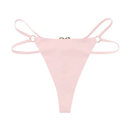 Iron Ring Sexy Women G String Briefs Ice Silk Panties Girls Underwear Thong Underpants Seamless Lingerie Plus Size S-XL