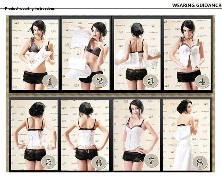 WSHKING Overbust Corset With Bra Korset Woman Strapless Bustier Top Mesh Women Lingerie Black White Sexy Lingerie