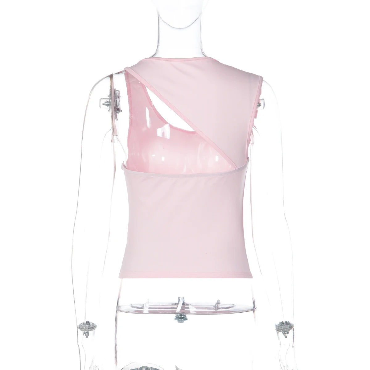 Dulzura Asymmetric One Shoulder Backless Slim Sleeveless Tank Top Women'S Solid Sexy Casual Top Street Style Y2K Summer Clothes