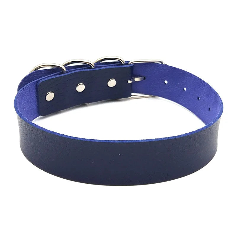 30MM Goth Sexy Rose Gold Letters Custom Collar Choker Necklaces Men Women BDSM Role Age Cosplay Chocker Customized Jewelry