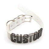 Punk Customized Black Letters BUNNY HOTWIFE Choker Collars DIY Personalized Custom Name Necklace Sexy Cosplay Party Jewelry