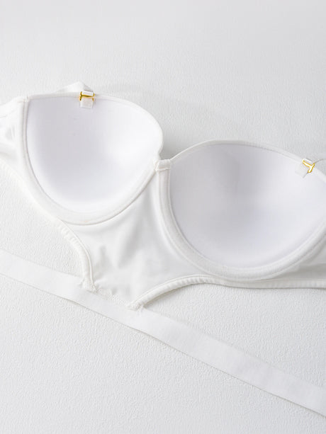 stylish sexy bra T-shirt underton beautiful back half cup smooth and exposed waist slim waist big exposed back push up bra