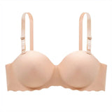 Women's Small Chest Underwear Seamless Push Up Bras Wireless Bralette Detachable Straps Breathable Brassiere Backless Lingerie