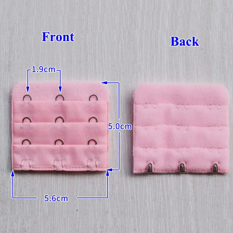 3-Row 3-Hook Bra Extender with Stainless Steel Hooks for Bras, Adjustable Extra Length Soft Velvet Back Closure (Multi Colors)