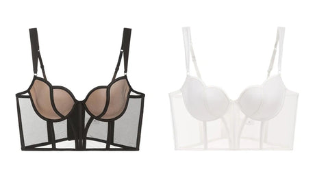 CINOON Sexy Lace Bra for Women Rubber Bone Vest Underwear Push Up Female Wedding Bralette French Corset Bras Comfort Lingerie