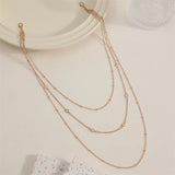 Simple Multilayer Rhinestone Back Chain Necklaces for Women Sexy Metal Shiny Crystal Bikini Waist Chain Body Chain Jewelry Gifts