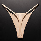 High Slit Spring/Summer New Leopard Print Thong for Women Sexy Ice Silk Seamless Underwear One-piece Fitness Plus Size G-strings