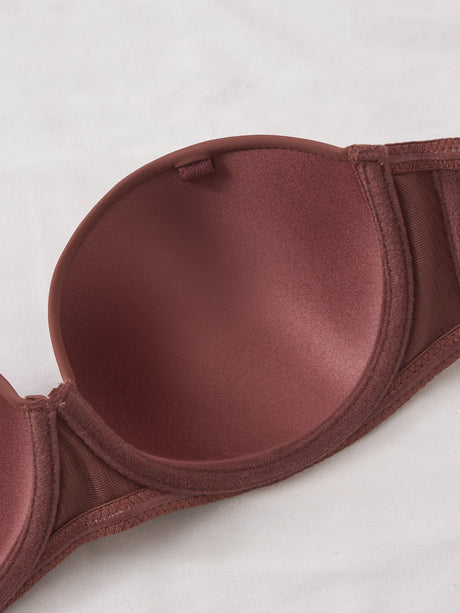 5Pcs Detachable Strap Bandeau Bras Solid Strapless Push up Bra for Women Daily Invisible Lingerie