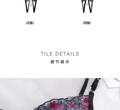 Women Sexy Crotchless Thong with Pearl Pendant Lace Embroidery Transparent G-string Tanga Underwear Lingerie