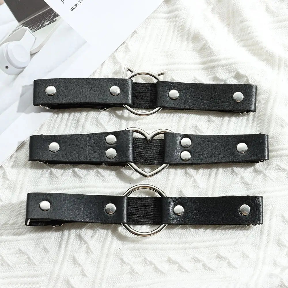 New Womens Sexy Punk Elastic Bondage Harness Garter Belts Cat Leg Chain Cosplay Spike Elastic Thigh Ring Garter Body Jewelry