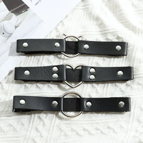 New Womens Sexy Punk Elastic Bondage Harness Garter Belts Cat Leg Chain Cosplay Spike Elastic Thigh Ring Garter Body Jewelry