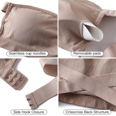 Strapless Push Up Bra For Women Wireless Removable Pad Invisible Daily Brassiere Underwear Seamless Backless Bandeau Bralette