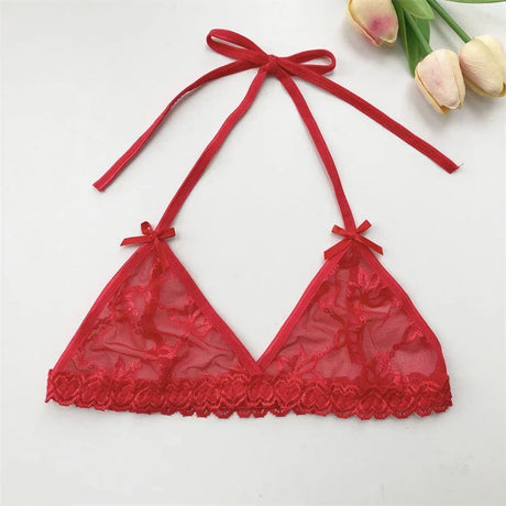 Name Custom Crystal Letter Thong Lace Tie Neck Bikini Bra Panties Sexy Personalized Name Low Waist G-String Underwear Bra Set