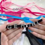 Custom Name Thongs String Panties Women Personality Underwear Bikini Lace Tanga Thong Low Waist Girl Body Jewelry Birthday Gift