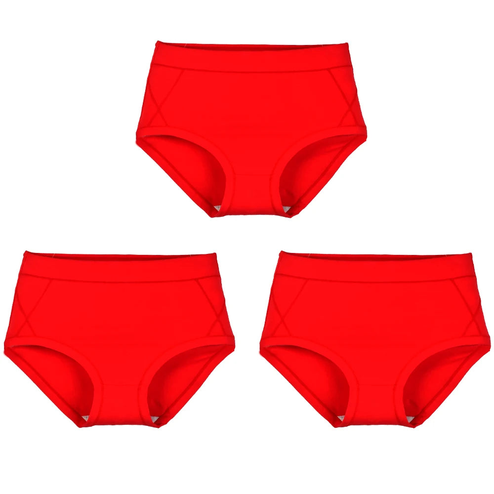 3Pcs Women's Cotton High Waist Panties Underwear Female Large Intimate Lingerie Briefs Woman Underpants Panty Panti New 2025