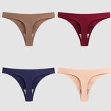 WarmSteps 4PCS/Set Sexy Women Panties Silk Satin Female Thongs Lingerie Soft Cozy Underwear Hot G-Strings Seamless Sports T-Back